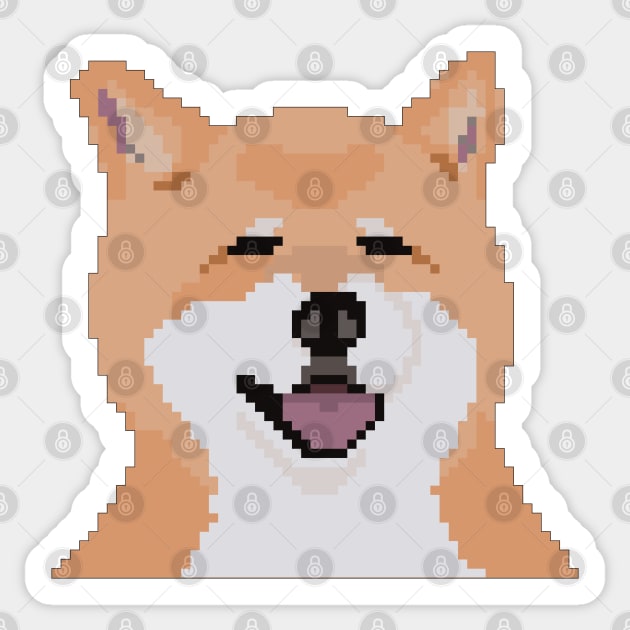 Shiba Inu - Pixel Sticker by wagnerps